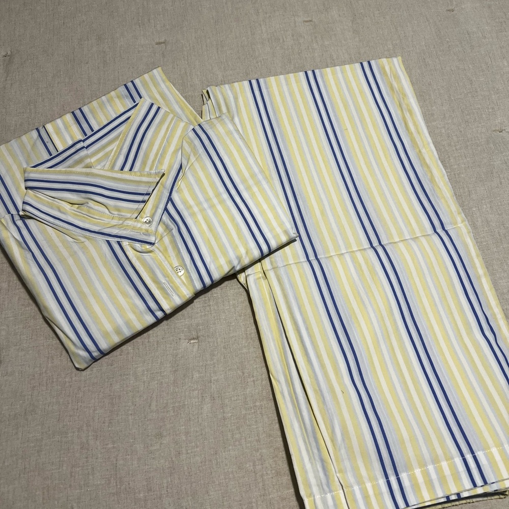 NWT Aritzia Wilfred Free Striped Set in Yellow and Blue XXS - Picture 2 of 4